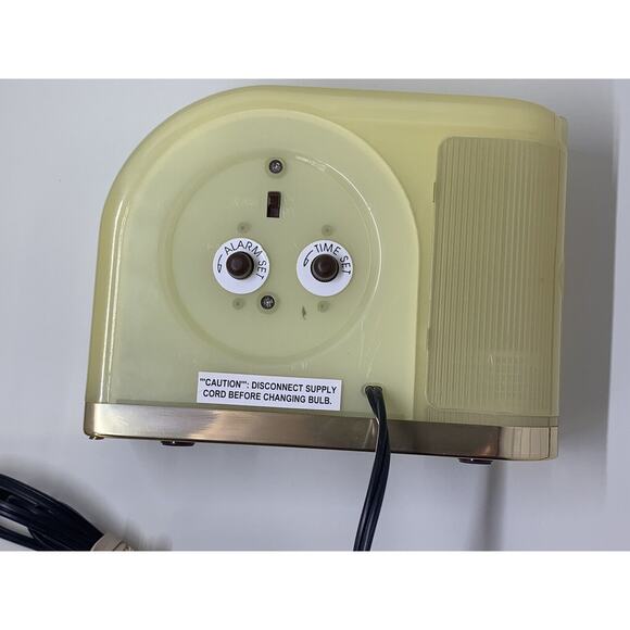 Westclox Big Ben Moon Beam Clock Yellow Mid Century ALARM DOES NOT WORK - Picture 3 of 5